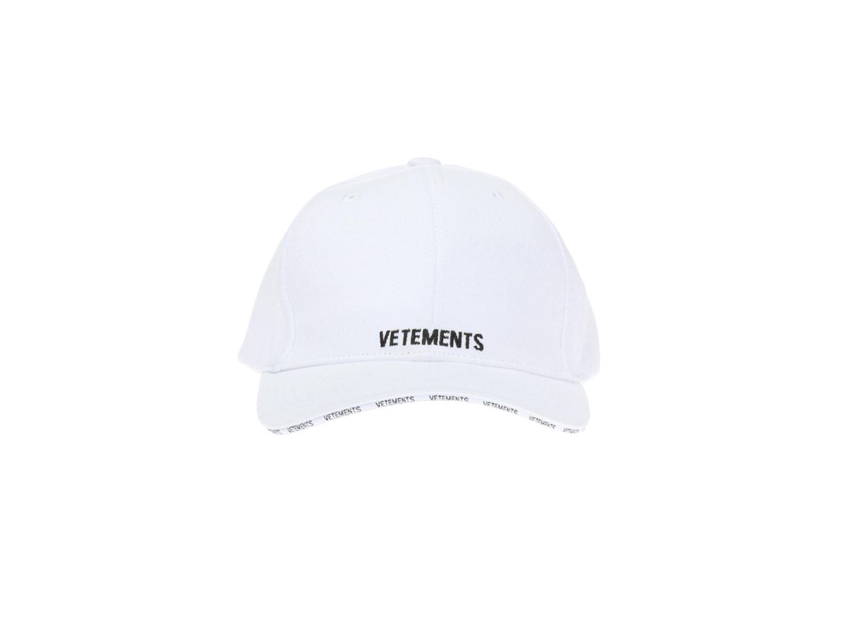 Vetements Vetements Logo-Stitched Baseball Cap White (100% Cotton Logo On Back)