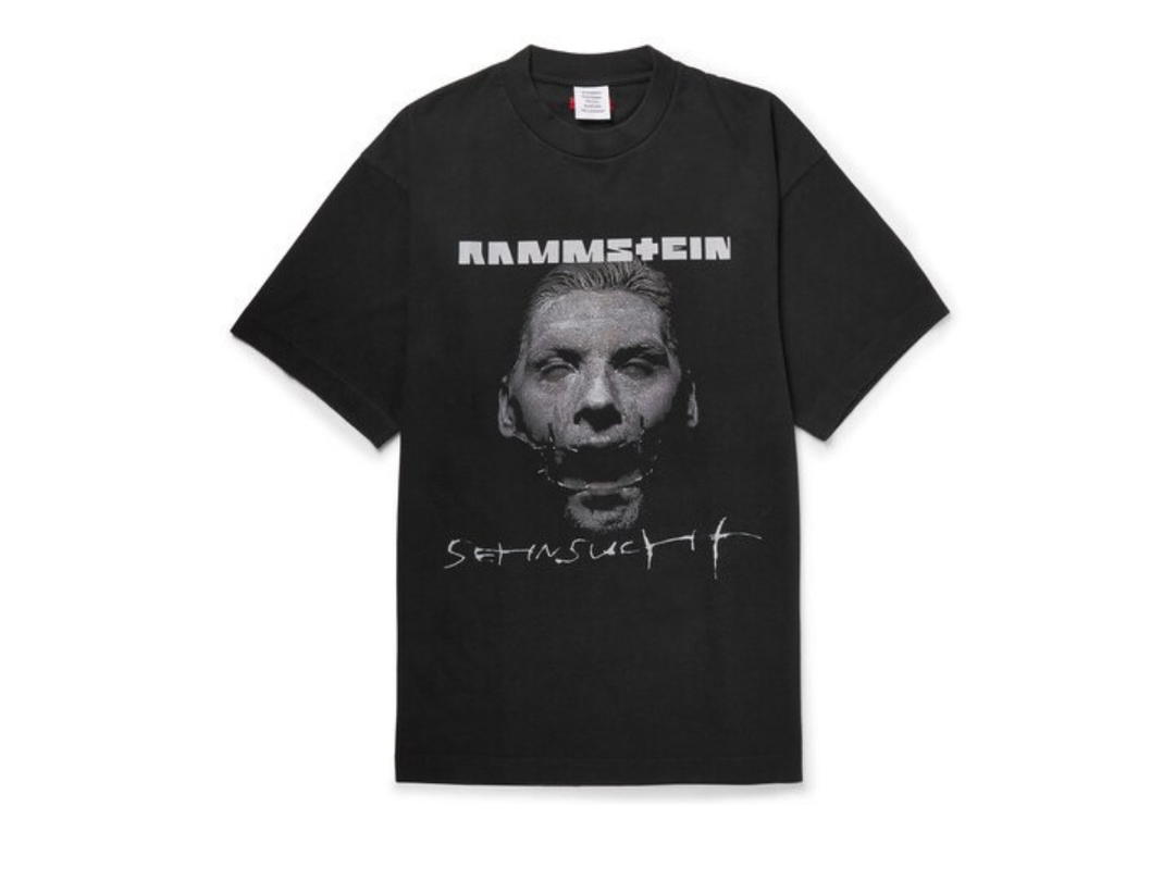 Vetements Vetements Rammstein Oversized Printed Cotton-Jersey T-Shirt Black