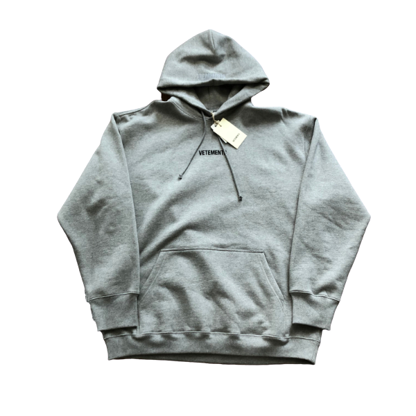 Vetements Vetements Grey Wash Tag Hoodie