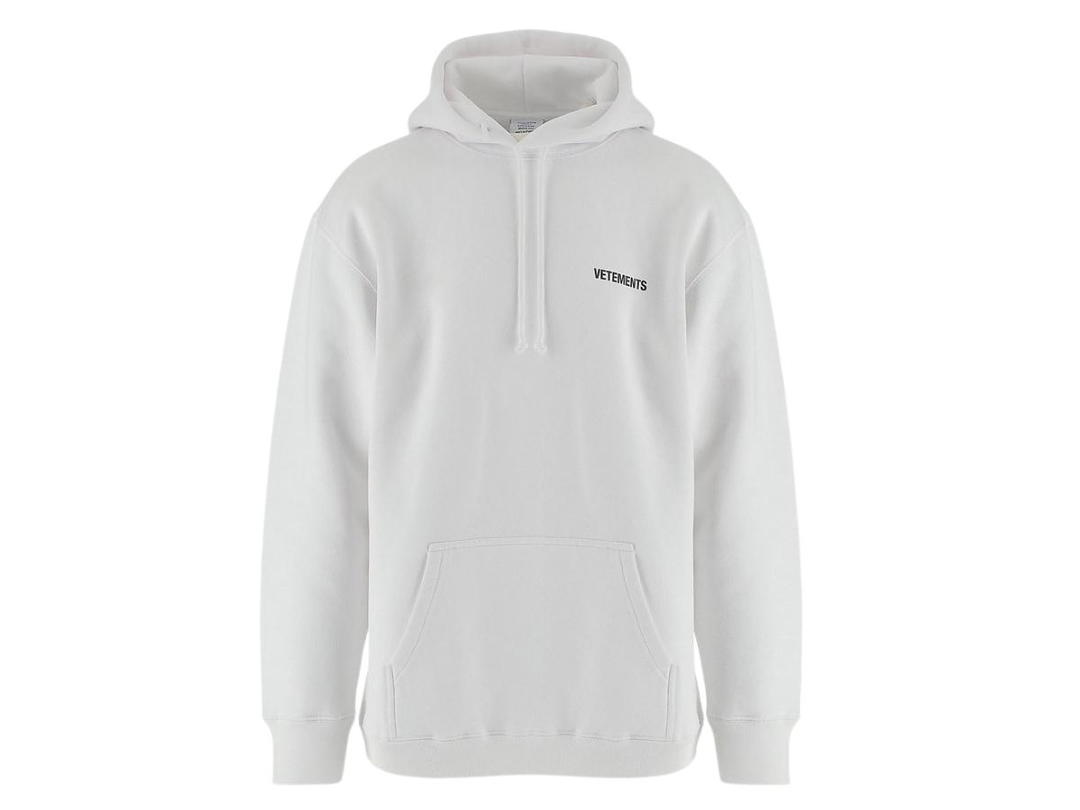 Vetements Vetements White Cotton Unisex Hoodie