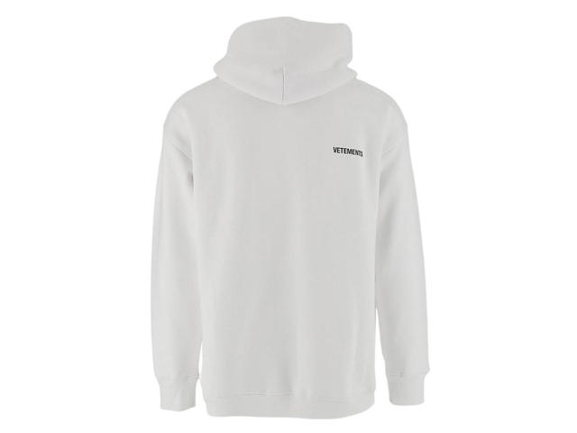 Vetements Vetements White Cotton Unisex Hoodie - view 2