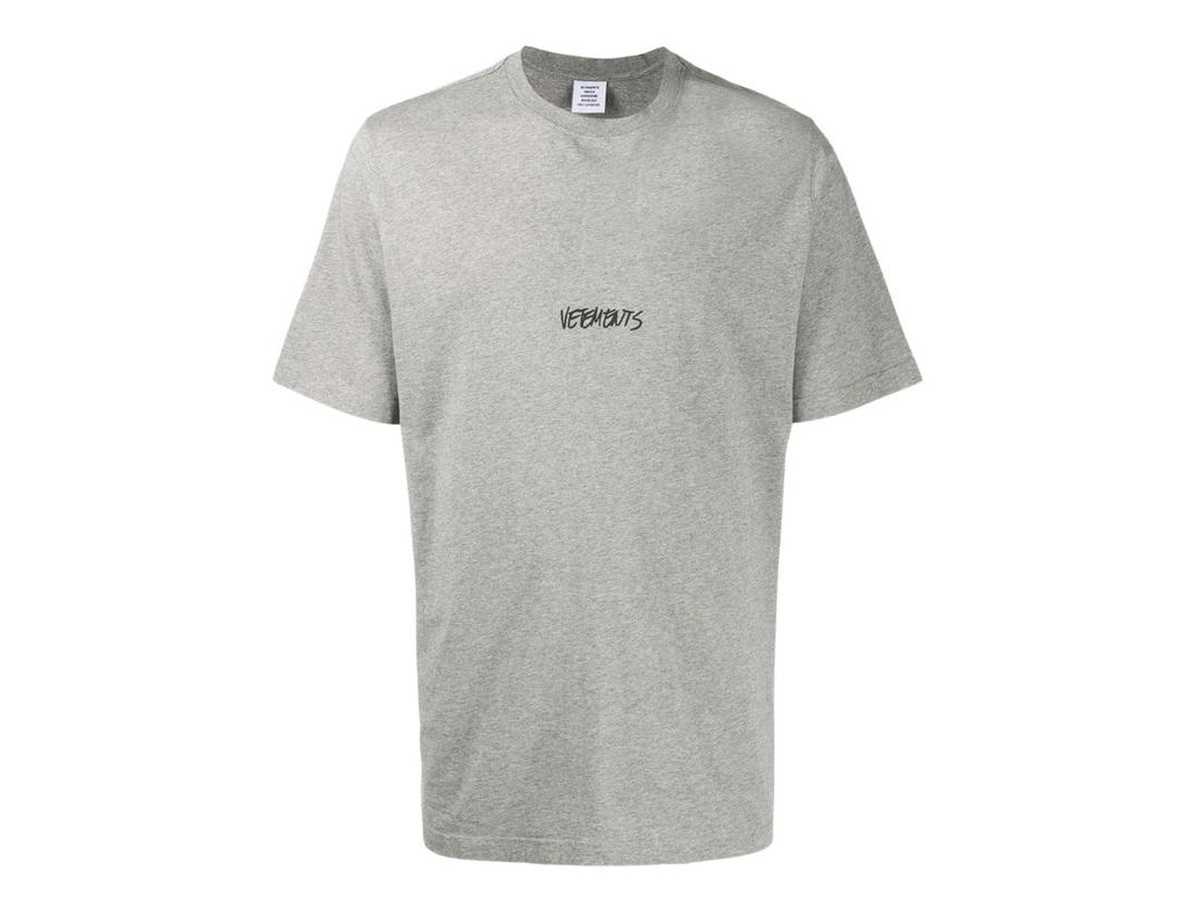 Vetements VETEMENTS Written Logo T-Shirt Grey