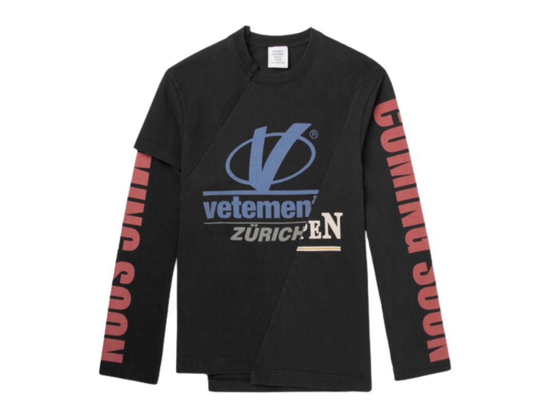 Vetements Vetements Zurich Spilt Long Sleeve In Black