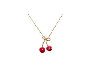 Buy Valentino Garavani Chez Cherryfic Necklace In Enamel Gold With Gold-Tone Hardware at Sasom – Authentic and Ready to Ship