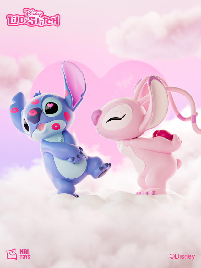 VGT VGT X Disney Couple Stitch & Angel Valentine's Day Limited Edition Trendy Ornaments - view 6