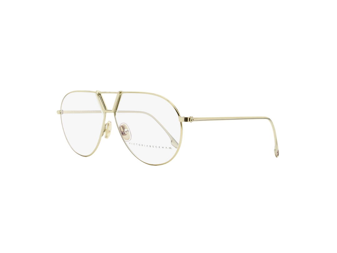 Victoria Beckham Victoria Beckham Aviator VB2106 Eyeglasses In Light Gold Frame With Demo Lens