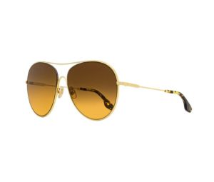 Buy Victoria Beckham Oversize Aviator Sunglasses In Gold Havana Frame With Brown Gradient Lens at Sasom – Authentic and Ready to Ship