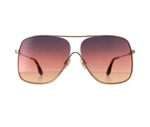 Buy Victoria Beckham Square Sunglasses In Gold Metal Frame With Brown Gradient Lens at Sasom – Authentic and Ready to Ship