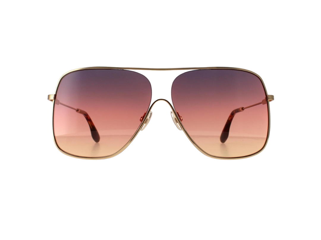 Victoria Beckham Victoria Beckham Square Sunglasses In Gold Metal Frame With Brown Gradient Lens