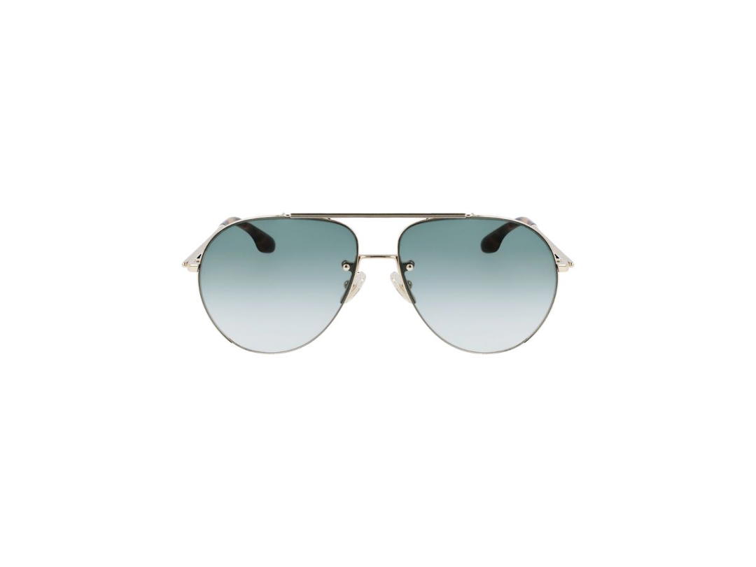Victoria Beckham Victoria Beckham VB213S Sunglasses In Gold Metal Frame With Green Gradient Lens