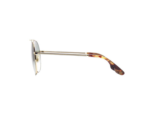 Victoria Beckham Victoria Beckham VB213S Sunglasses In Gold Metal Frame With Green Gradient Lens - view 3