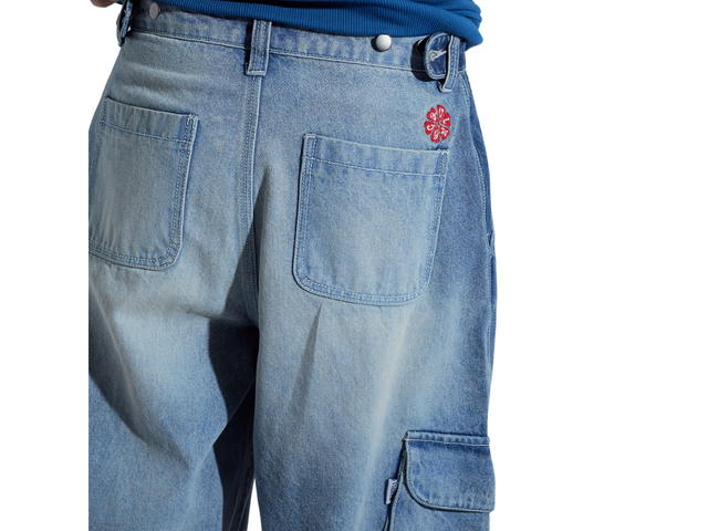 Vineca Vineca Cargo Jeans Washed Blue - view 6