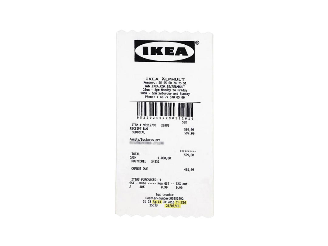 Virgil Abloh Virgil Abloh X IKEA Markerad Receipt Rug