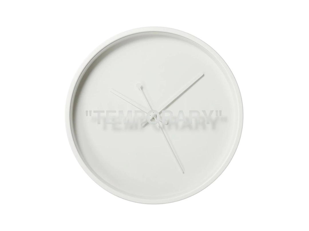 Virgil Abloh Virgil Abloh X IKEA Markerad Temporary Wall Clock White