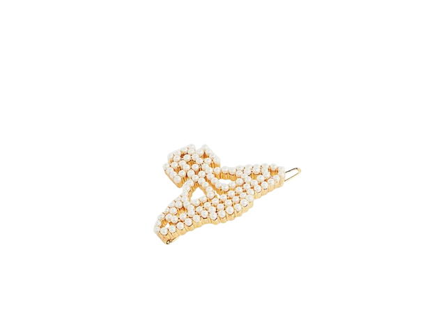 Vivienne Westwood Vivienne Westwood Annalisa Large Hair Clip In Gold-Tone With Pearl - view 1
