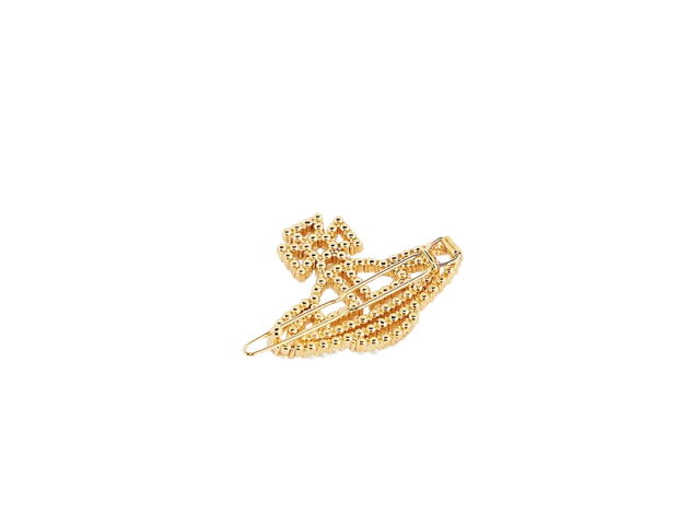 Vivienne Westwood Vivienne Westwood Annalisa Large Hair Clip In Gold-Tone With Pearl - view 2