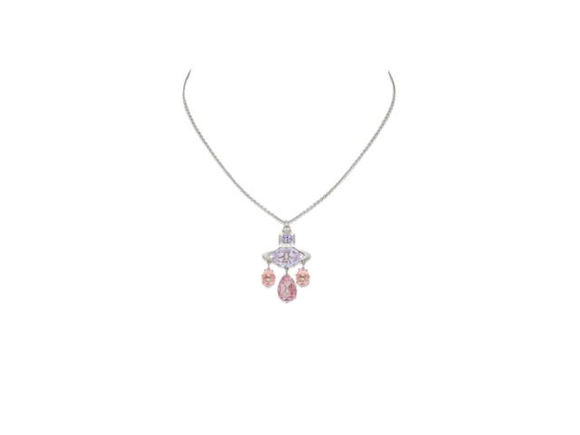 Vivienne Westwood Vivienne Westwood Augusta Pendant With Three Pearl Drop-Shaped Crystals - view 1