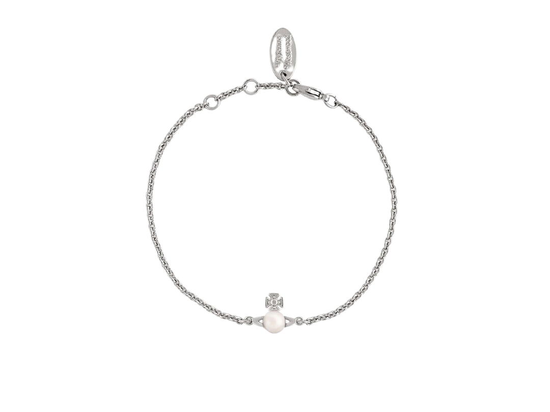 Vivienne Westwood Vivienne Westwood Balbina Bracelet In Silver-Tone Hardware Platinum-Cream Pearl