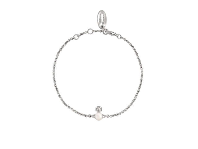 Vivienne Westwood Vivienne Westwood Balbina Bracelet In Silver-Tone Hardware Platinum-Cream Pearl - view 1