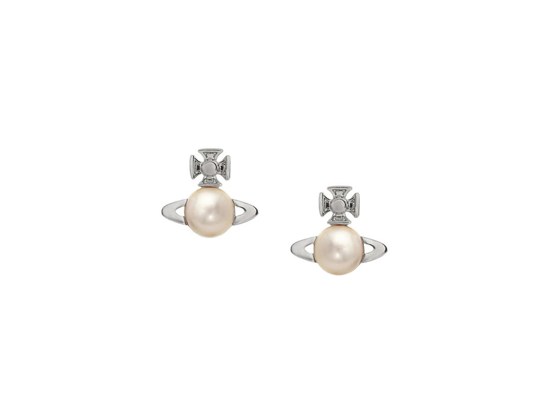 Vivienne Westwood Vivienne Westwood Balbina Earrings In Pearl With Silver-Tone Plating