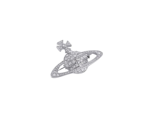 Vivienne Westwood Vivienne Westwood Bas Relief Brooch In Silver Tones With Swarovski Crystals - view 2