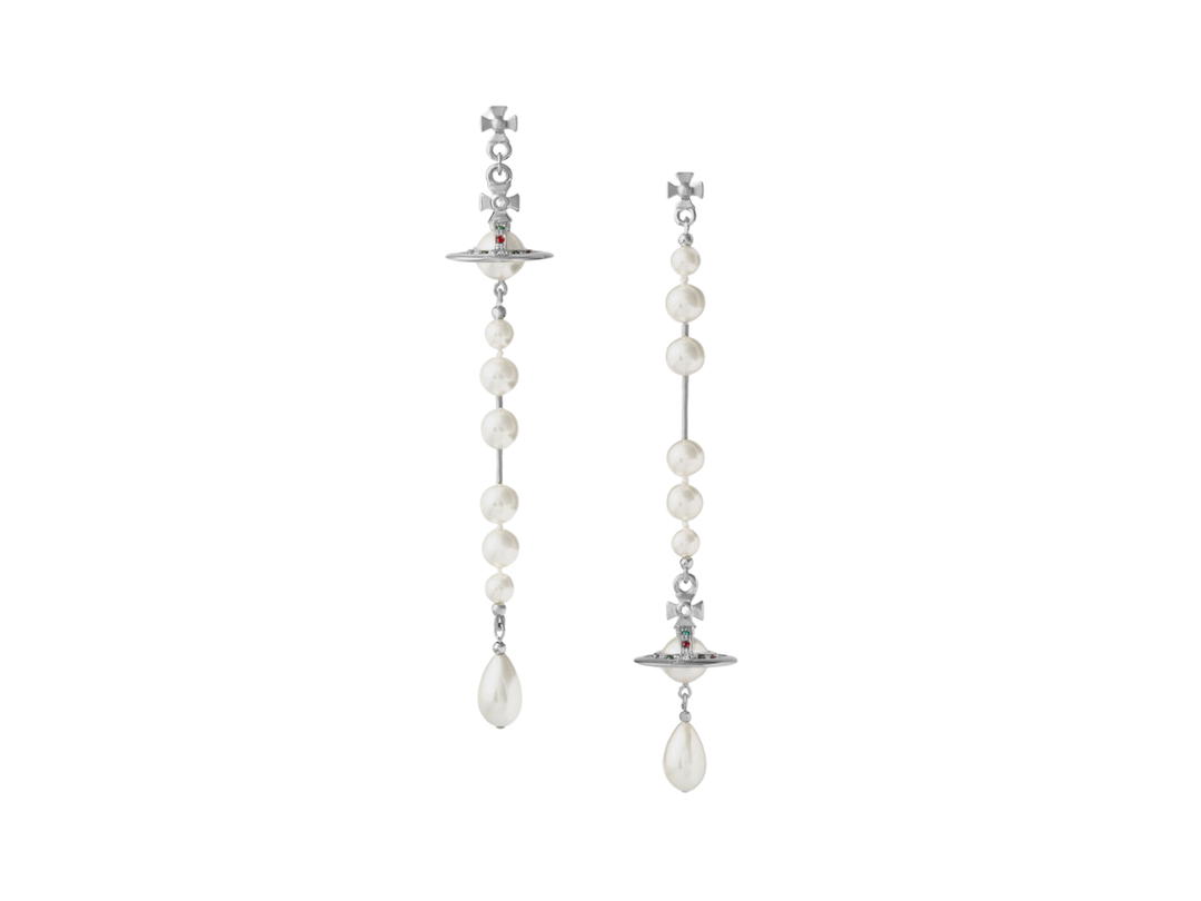 Vivienne Westwood Vivienne Westwood Broken Pearl Earrings Platinum Pearl Multi
