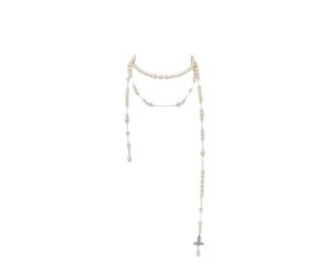 Buy Vivienne Westwood Broken Pearl Necklace Platinum-Pearl-Multi at Sasom – Authentic and Ready to Ship