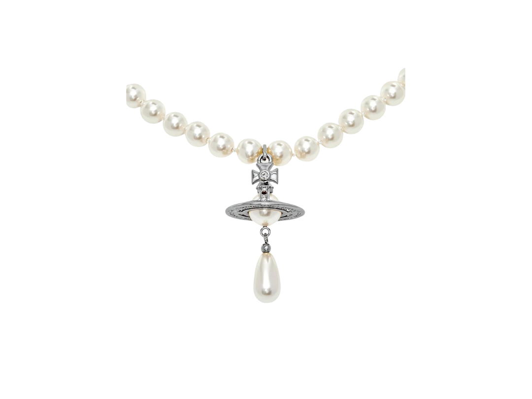 Vivienne Westwood Vivienne Westwood Choker One Row Pearl Drop Silver
