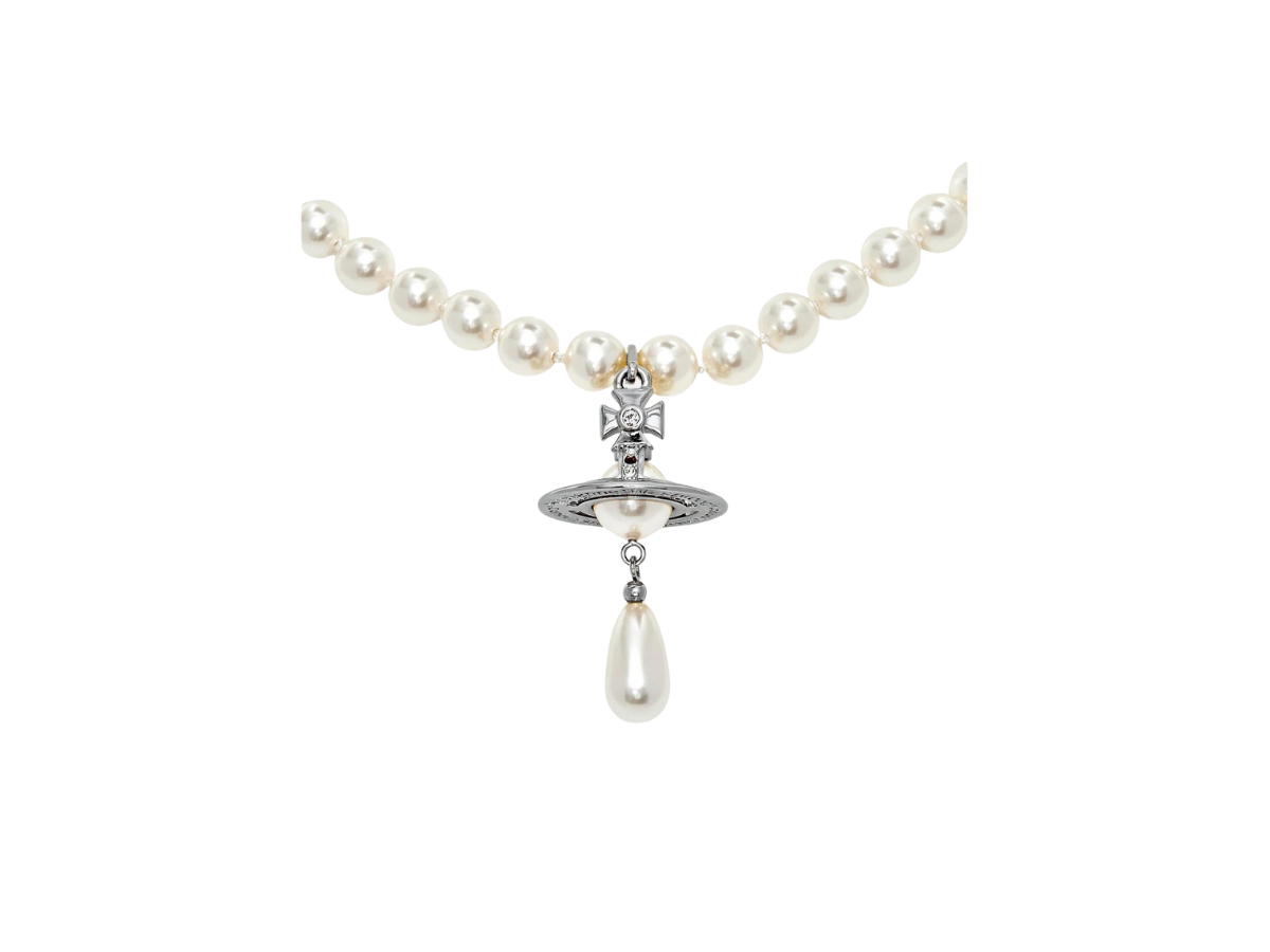 Vivienne Westwood Vivienne Westwood Choker One Row Pearl Drop Silver