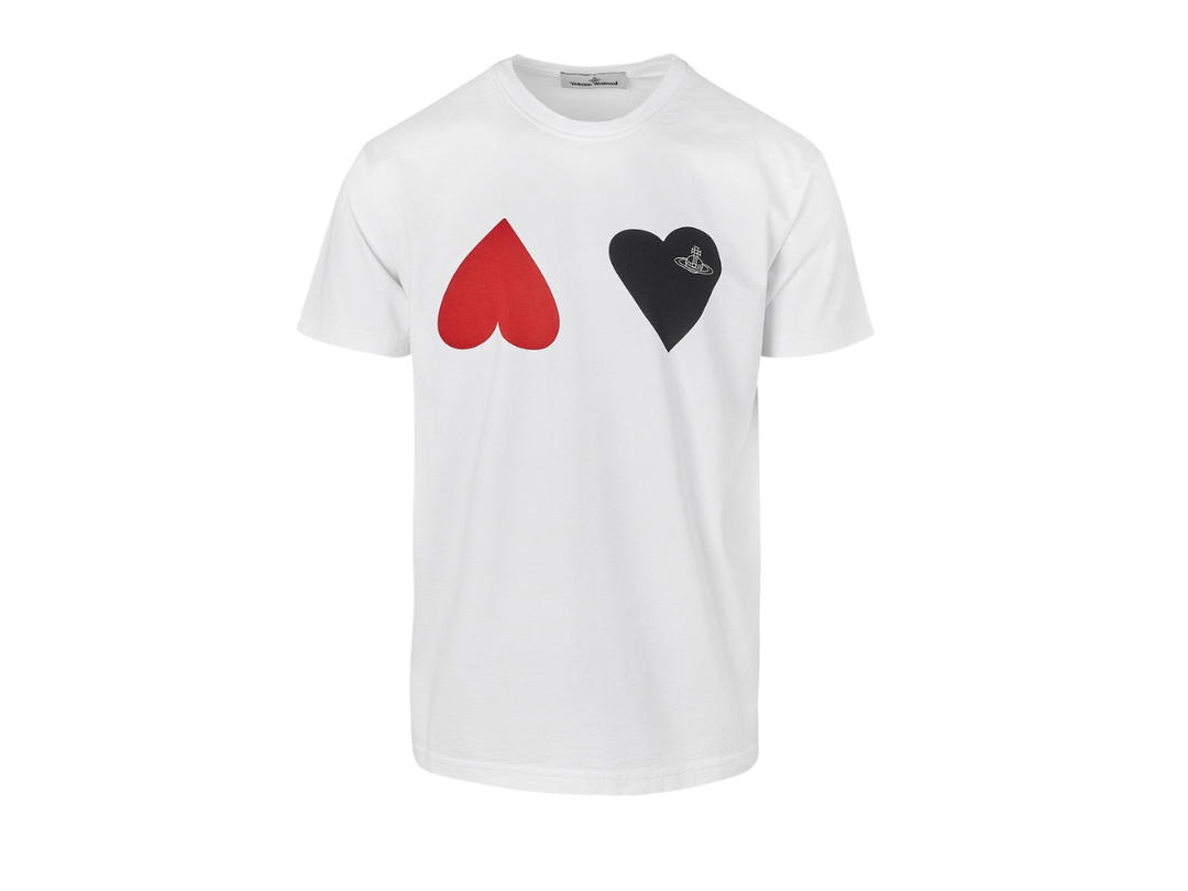 Vivienne Westwood Vivienne Westwood Classic T-Shirt Hearts In Hearts Artwork-Orb Motif Detail White
