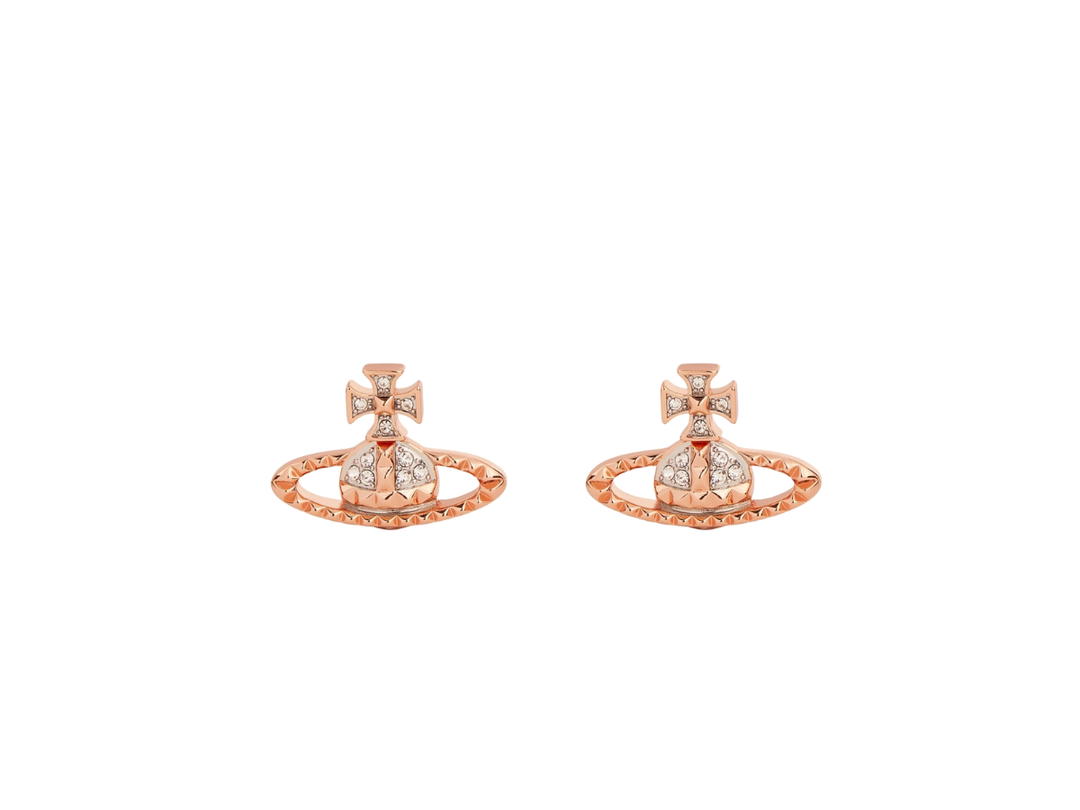 Vivienne Westwood Vivienne Westwood Crystal Mayfair Bas Relief Earrings Pink Gold