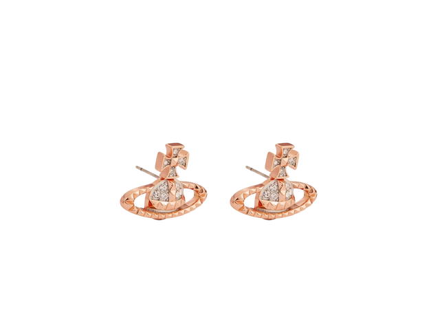 Vivienne Westwood Vivienne Westwood Crystal Mayfair Bas Relief Earrings Pink Gold - view 3