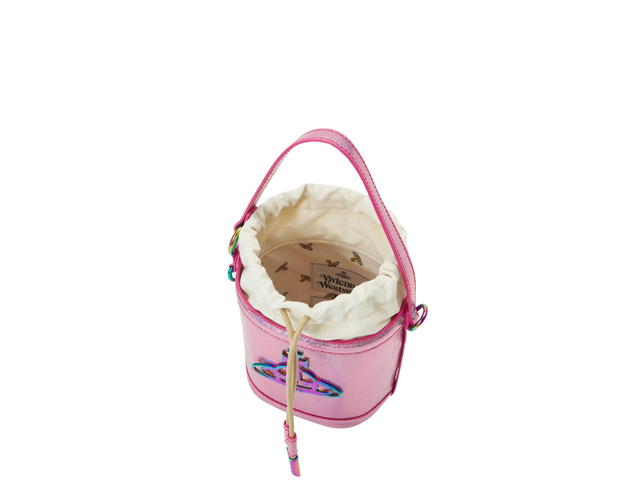 Vivienne Westwood Vivienne Westwood Daisy Drawstring Bucket Bag In Iridescent Pink - view 2