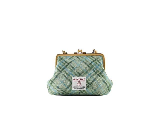 Vivienne Westwood Vivienne Westwood Elena Frame Purse In Harris Tweed Wool Green - view 3