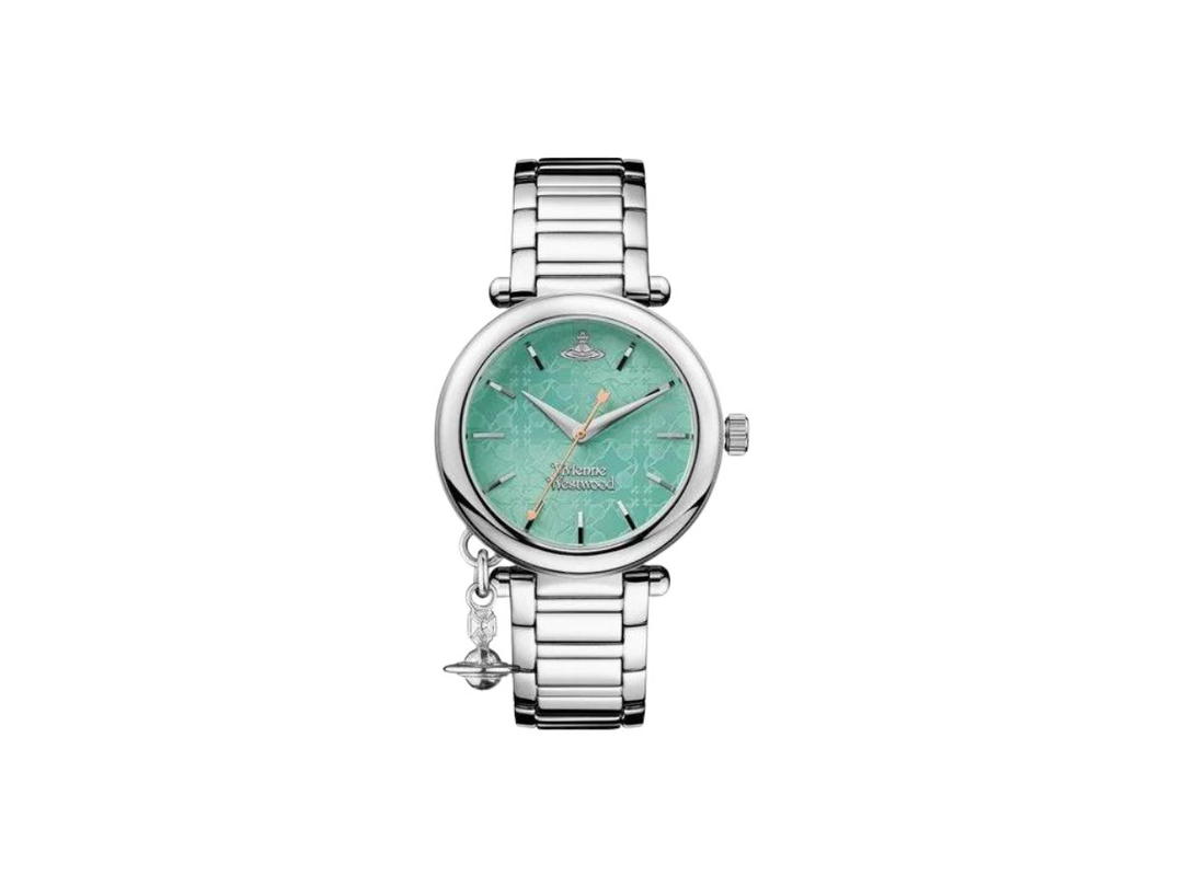 Vivienne Westwood Vivienne Westwood Exclusive Orb Watch In Silver-Tone Plating With Blue Dial