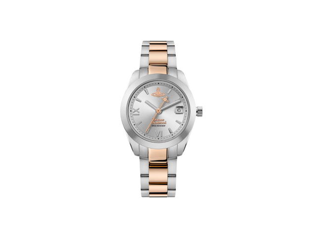 Vivienne Westwood Vivienne Westwood Fenchurch 37 MM In Round Face With Silver-Tone Hardware Silver-Rose Gold - view 1