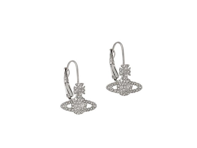 Vivienne Westwood Vivienne Westwood Grace Bas Relief Earrings In Orb Motif Brass-Crystal With Silver Color - view 2