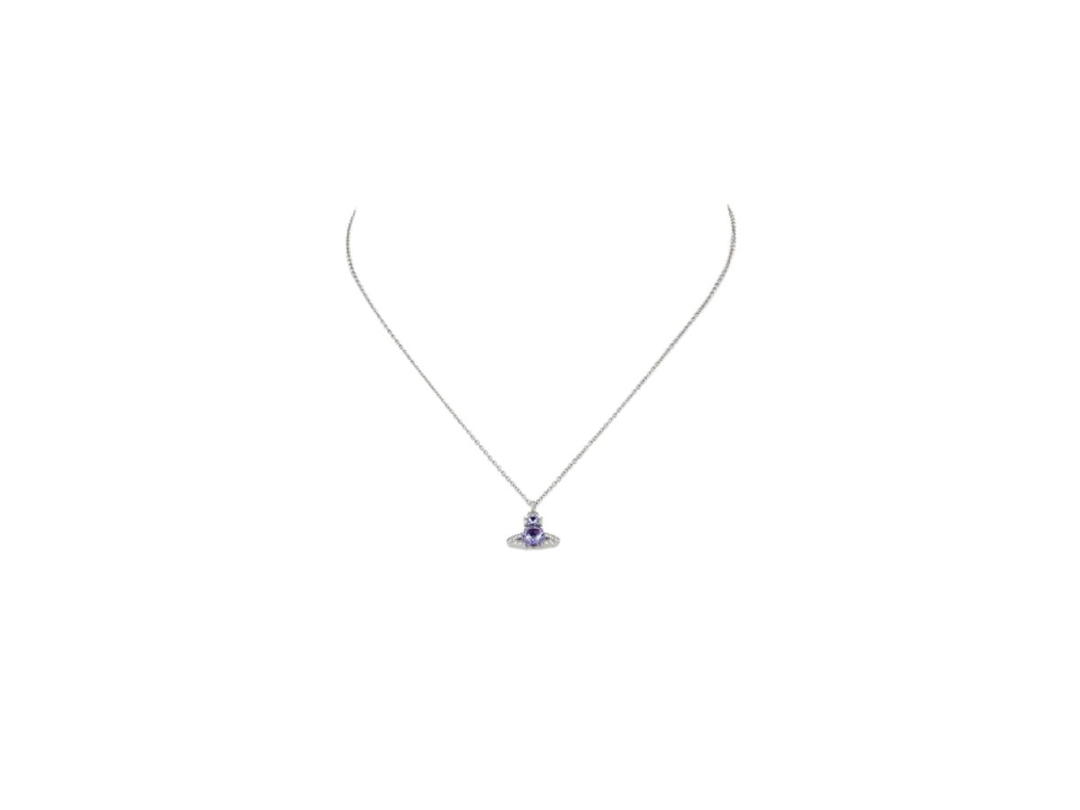 Vivienne Westwood Vivienne Westwood Ismene Pendant Platinum-Lavender-White Cz