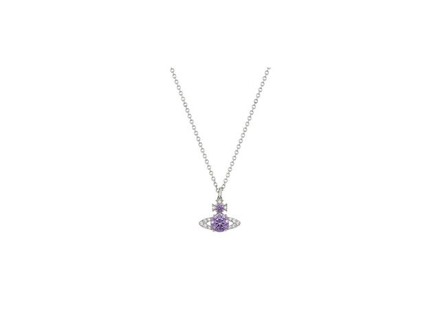 Vivienne Westwood Vivienne Westwood Ismene Pendant Platinum-Lavender-White Cz - view 2