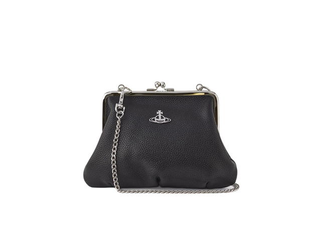 Vivienne Westwood Vivienne Westwood Johanna Frame Purse In Grained Vegan Leather Black - view 1
