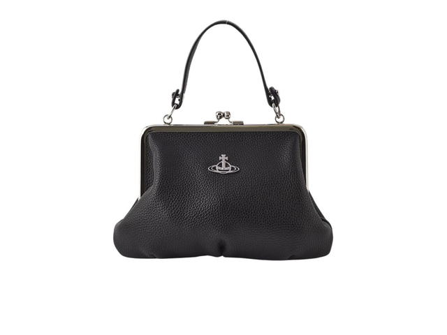 Vivienne Westwood Vivienne Westwood Johanna Frame Purse In Grained Vegan Leather Black - view 3