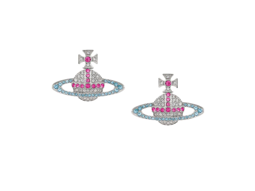 Vivienne Westwood Vivienne Westwood Kika Earrings Platinum-Crystal-Fuchsia-Indicolite Crystal