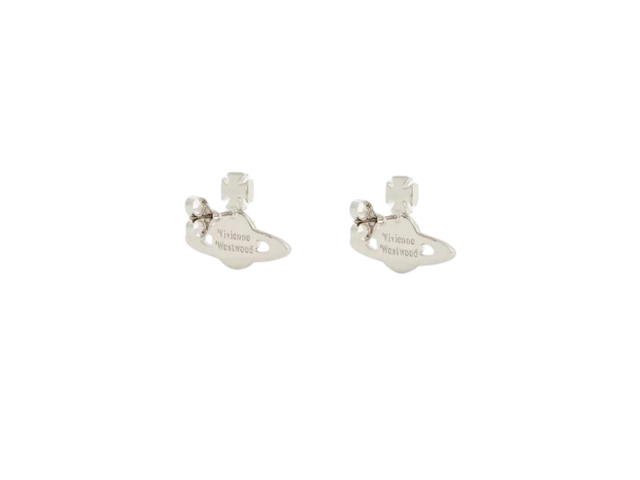 Vivienne Westwood Vivienne Westwood Kika Earrings Platinum Plated Brass And Cubic Zirconia Rose Crystal - view 2