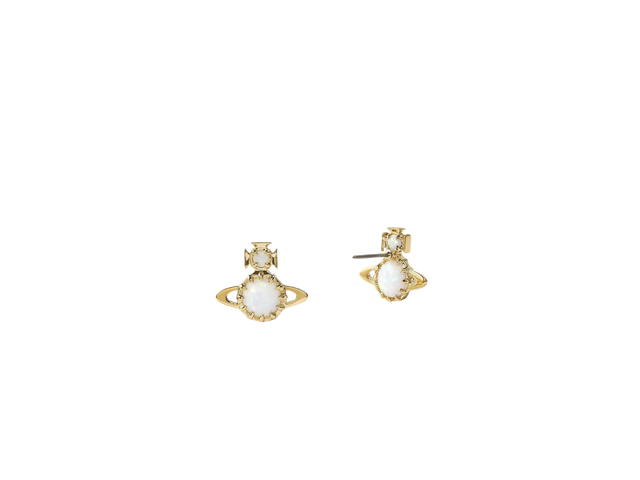 Vivienne Westwood Vivienne Westwood Latifah Earrings In Gold Hardware-Pearl - view 2
