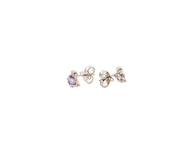 Vivienne Westwood Vivienne Westwood Leonor Earrings In Sterling Silver Platinum-Purple - view 2
