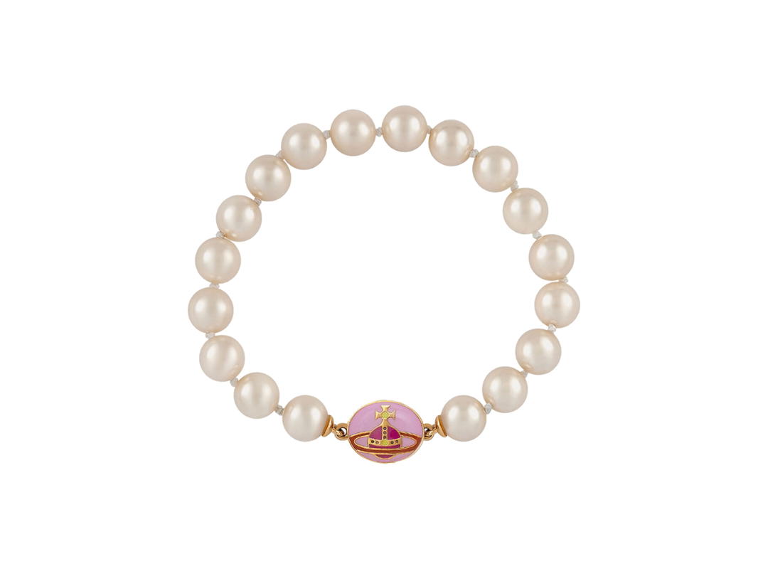Vivienne Westwood Vivienne Westwood Loelia Bracelet In Gold-Tone Hardware Gold-Magenta-Creamrose