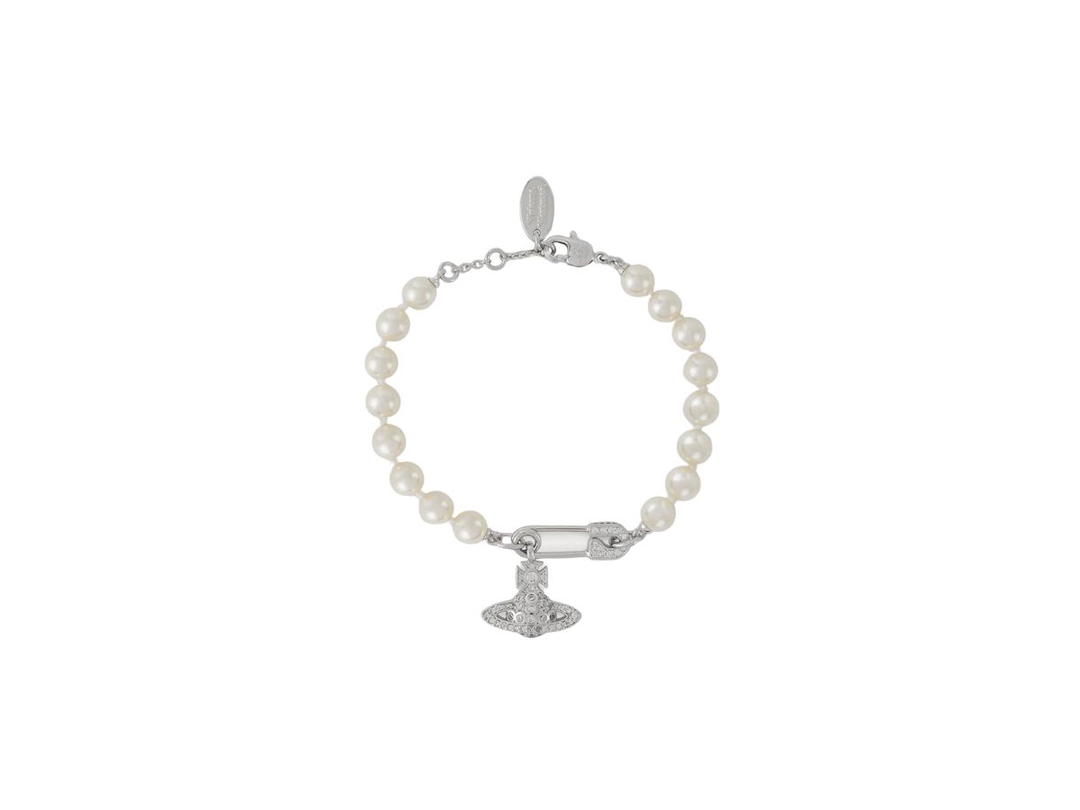 Vivienne Westwood Vivienne Westwood Lucrece Pearl Bracelet Silver-Tone In Brass