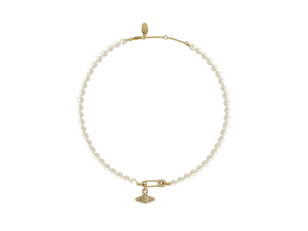 Vivienne Westwood Vivienne Westwood Lucrece Pearl Necklace In Gold