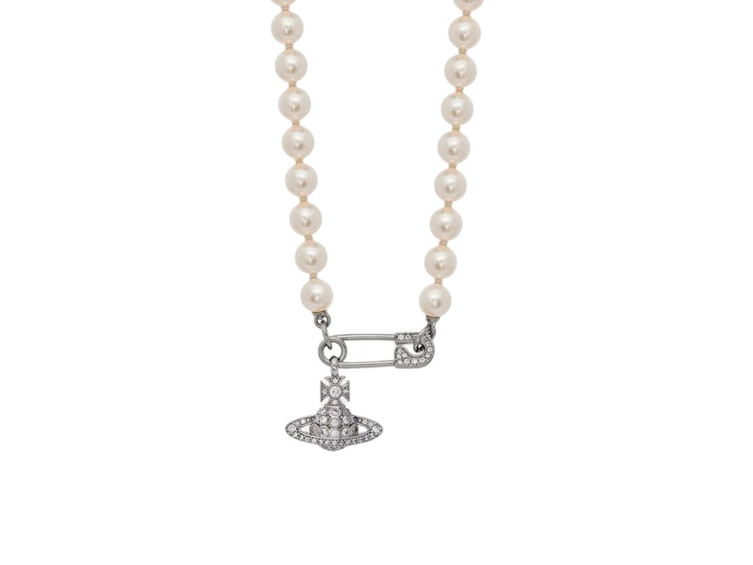 Vivienne Westwood Vivienne Westwood Lucrece Pearl Necklace In Silver-Tone