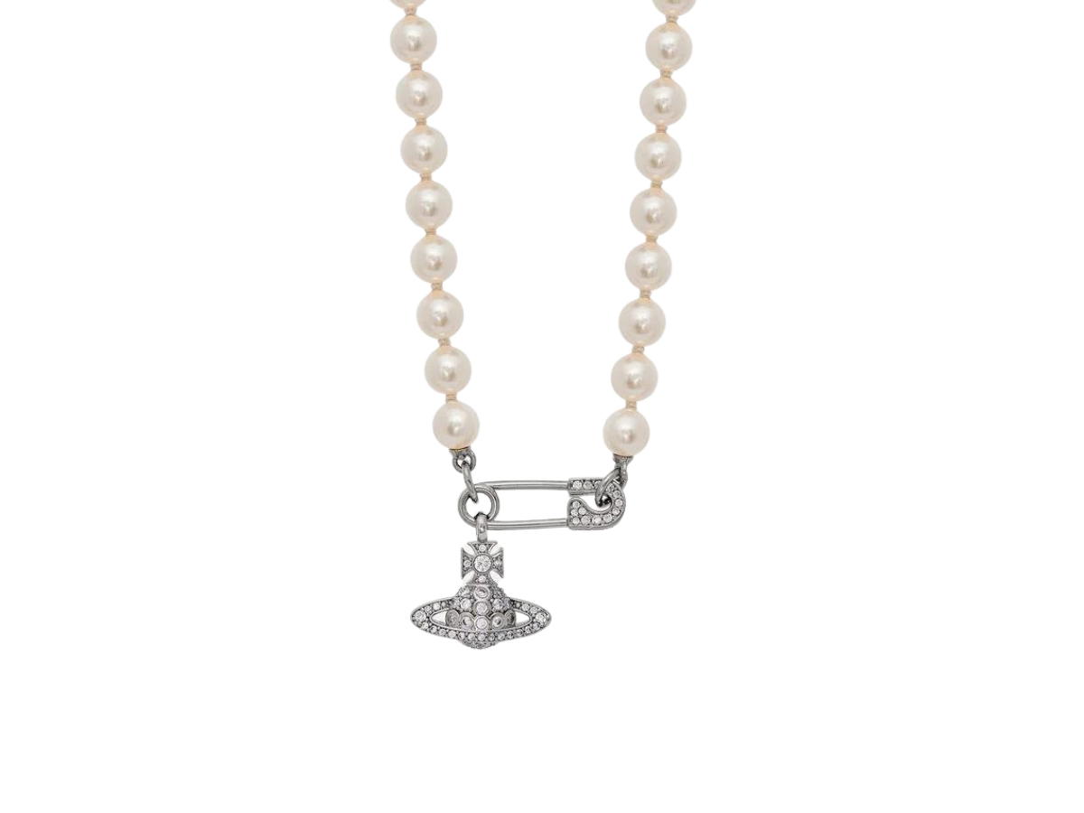 Vivienne Westwood Vivienne Westwood Lucrece Pearl Necklace In Silver-Tone